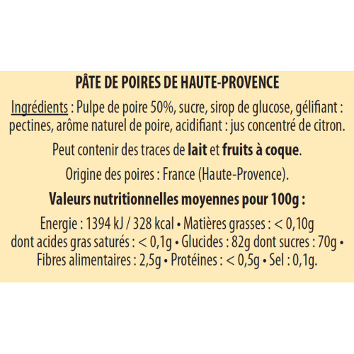 Pâtes de Fruits (POIRE FRAISE ABRICOT FRAMBOISE) Boite Métal 600g - Les  Comtes de Provence